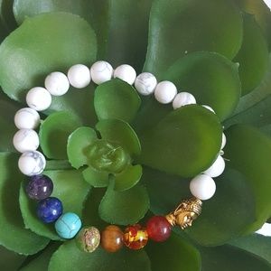 Genuine semi precious meditation gemstone bracelet